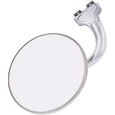 United Pacific C5001 4&rdquo; Stainless Steel Curved Arm Peep Mirror, Chrome Plated, Easy Install, Flat Mirror Glass &ndash; ONE Mirror