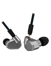 yinyoo KZ ZS5 increíble de alta fidelidad Bass auriculares con mando y micrófono auriculares in ear auriculares emocionante agudos completa de medios de alta resolución con micrófono con (azul)... Gris
