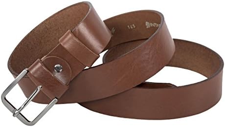 Belt man large sizes INTARSI brown in leather without sewings 162 cm R6250