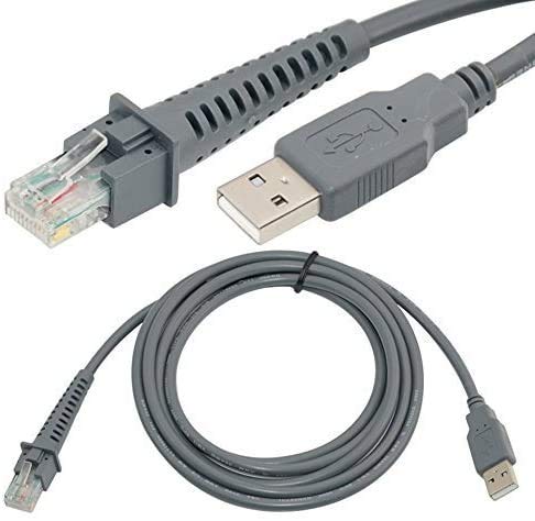 innov8 USB 2.0 A Male to RJ45 Barcode Scanner Data Cable Compatible With Motorola Symbol LS1203 LS2208 lS3408 LS3578 LS4278-2m