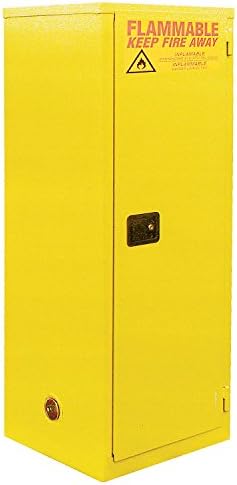 Slim Flammable Cabinet Ba12, Manual Close Single Door 12 Gallon, 23"W X `18"D X 35"H