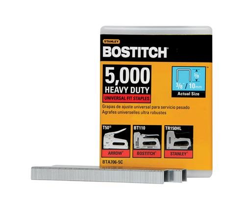 BOSTITCH BTA706-5C Heavy Duty Construction Staples, 3/8 x 2/5-Inch, 5000-Pack