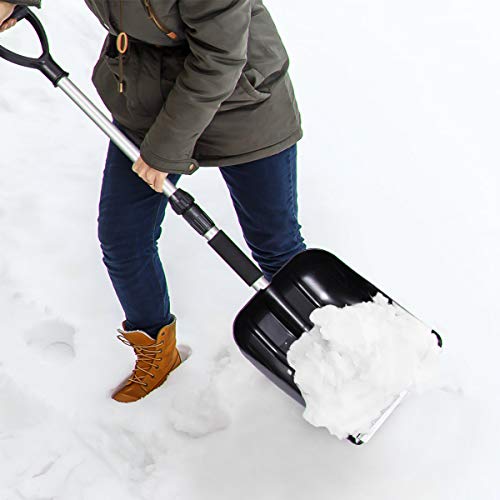 MOVTOTOP Snow Shovel，Portable Folding Shovel With DGrip Handle And