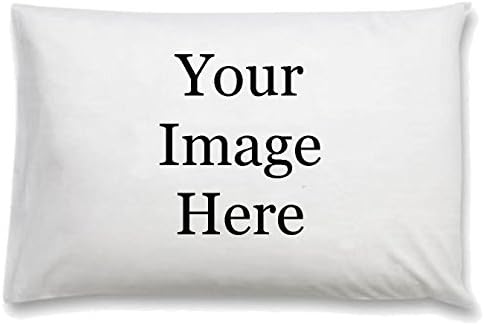 100% Cotton Pillowcase Custom Personalized White Pillow Case - Design Your Own Image or Text (Standard)