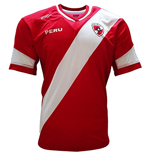 Peru 2017 Jersey New Arza Soccer Red For Men 100% Polyester