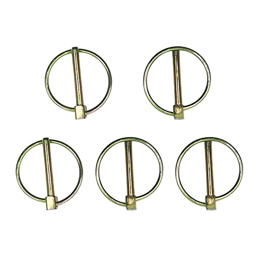 Heavy Duty Lynch Pin Shaft Locking PinFastener with Spring-Loaded for Farm Tractors Trailers Trucks Mowers Trolleys and Carriages(4.5x35.5mm(5pcs))