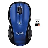 Logitech M510 Wireless Computer Mouse - Comfortable Shape with USB Unifying Receiver, with Back/Forward Buttons and Side-to-Side Scrolling, Blue