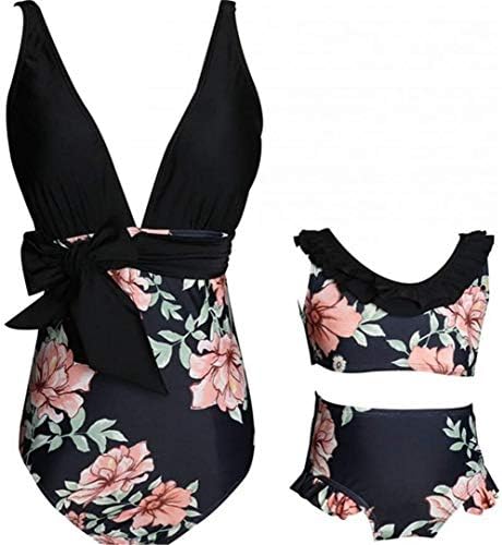 PURFEELMother and Daughter Swimwear Family Matching Swimsuit Girls Swimwear