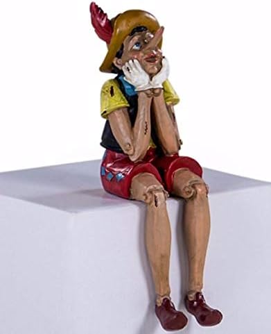 Lussoro Antiqued Sitting Pinocchio Figure - Shelf Sitter 29cm