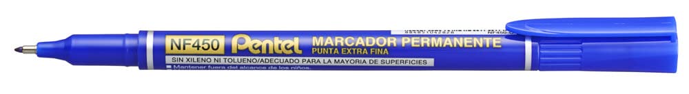 Pentel Extra Fine Permanent Marker Blue - Pack of 12