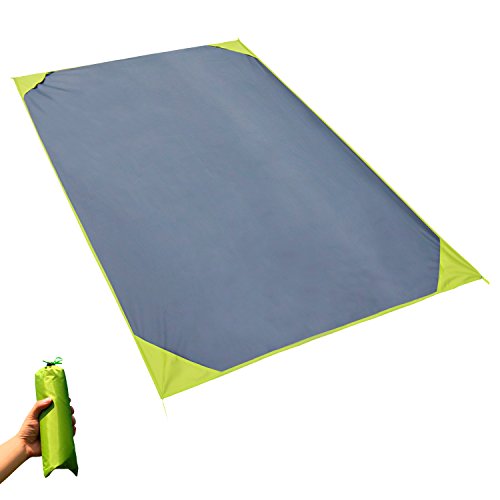 Survivalist Waterproof Camping Tarp Mutifunctional Tent Footprint Mat for Picnic Hiking with Drawstring Carrying Bag