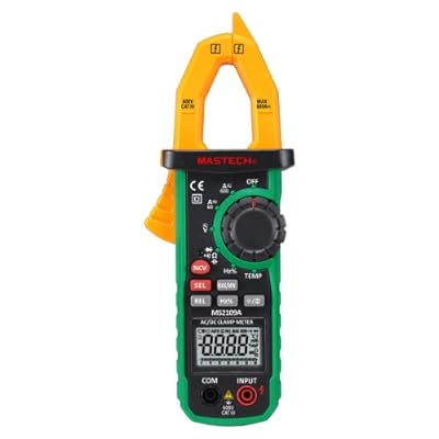 Mastech MS2109A True RMS Digital AC DC Clamp Meter 600A Temp NCV RC Test Tester