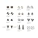 Aganippe Stainless Steel Women Vintage Geometric Punk Style stud Earring sets Simple Earrings