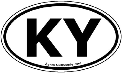 Kentucky KY Car Bumper Sticker Decal Oval Black and White