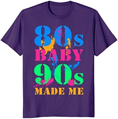 Mens 80S BABY 90S MADE ME VINTAGE RETRO T-SHIRT Large Purple