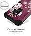 Hocase Galaxy S9 Case, Heavy Duty Shockproof Protection Soft Silicone Rubber+Hard Plastic Hybrid Dual Layer Protective Case for Samsung Galaxy S9 (SM-G960U) 2018 - Burgundy Flowers