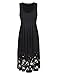 KILIG Womens Summer Dresses 2025 Casual Pleated Floral Midi Tank Sundress A-line Beach Vacation Cruise Outfits(Black,L)