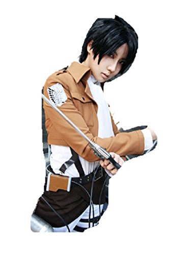 Attack on Titan Shingeki no Kyojin Levi Rivaille cosplay costume in stock