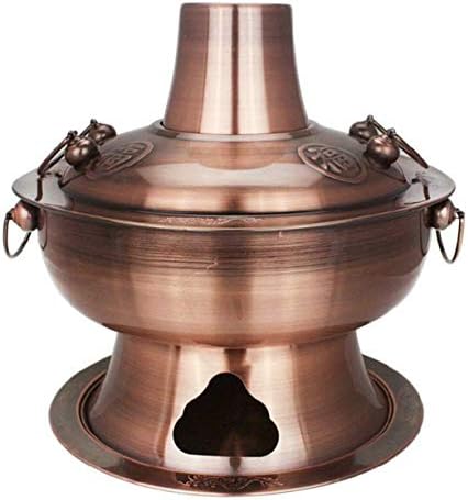 Chanok Vintage Hot Pot Shabu Steamboat Copper Charcoal Chinese Cooker soup Old Large Traditional Cook Cooking