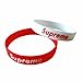 KIKO LTD Latest Urban Style Wristbands (2 PACK) RED+WHITE. Popular Silicone Rubber Bracelet for Sports Fitness, Unisex Teen Adult Fashion Supreme