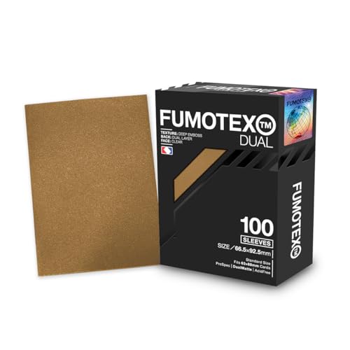 FUMOTEX DUAL SLEEVE (フモテックス デュアル スリーブ) 100枚入 トレーディングカード エンボス加工 高透過性クリア ゴールドギンキョウ