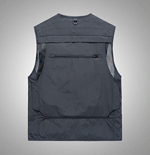 Angel Weste Für Herren,Herren Sommer Outdoor Plus Size Schnelltrocknende Angeljacke Weste Grau Camping Jagd Angeln… – Bild 6