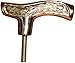 JWL (1) Cane Walking Stick Handle Fritz Style Cast Brass with Steel Threaded Rod Connector