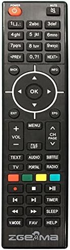 ZGEMMA Remote Control, ANEBEST Black Original Replacement Remote Control Only Work For ZGEMMA h2S H2H HS H5 Smart TV Box Player (Not Compatible with Others TV Box)