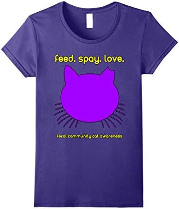 Womens TNR Feral Cat Shirt Medium Purple