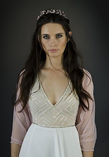 Pale Pink Bridal Bolero. Convertible Loop Shawl