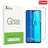 [2 Pack] Huawei Y9 (2019) Screen Protector, KATIAN HD Clear Protector [Anti-Scratch] [No-Bubble] [Case-Friendly], 9H Hardness Tempered Glass Screen Film for Huawei Y9 (2019)