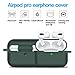 Doboli Compatible with Airpods Pro Case Cover with Keychain, Full Protective Silicone Skin Accessories for Women Men 2019 AirPods Pro [Front LED Visible] Midnight Green
