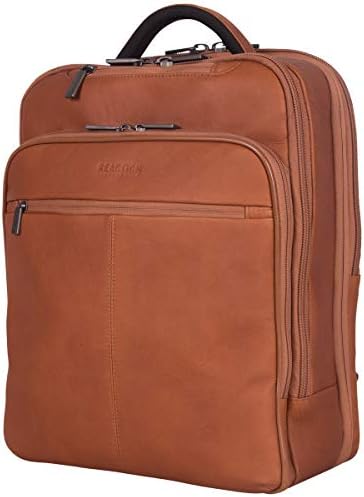 Kenneth Cole Reaction Manhattan Full-Grain Colombian Leather Laptop Backpack Slim Travel Computer & Tablet Bookbag, Cognac, 16" 11 Kenneth Cole Reaction Manhattan Full-Grain Colombian Leather Laptop Backpack Slim Travel Computer & Tablet Bookbag, Cognac, 16"