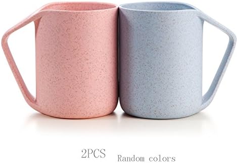 Aestar Multicolor Biodegradable Unbreakable Wheat Straw Water Cup Tumblers 13.5oz Set of 2 for Coffee, Tea, Water, Milk, Juice … (XL)
