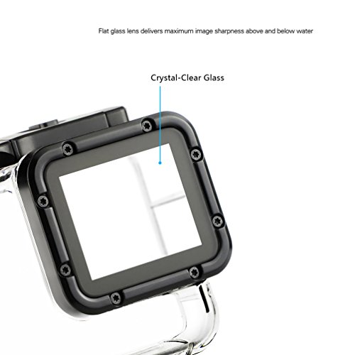 Standard Protective Waterproof Dive Housing Case for GoPro Hero 5/6 Black Action Camera and GoPro Hero 7 Black Cameras - Up to 45 Meters - Protective Lens Removal NOT Needed - Transparent Clear - Thumbnail 2