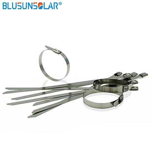 1000pcs 7.9mm150mm hanroot stainless steel cable ties clumps and self-locking cable ties - Thumbnail 4
