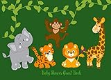 Baby Shower Guest Book: Safari Jungle Welcome Baby cute animals Sign in book with Advice for Parents by 