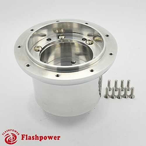 Flashpower Steering Wheel Adapter 9 bolt Boss Kit Polished Compatible with MG MGB GT and Roadster 1977-80