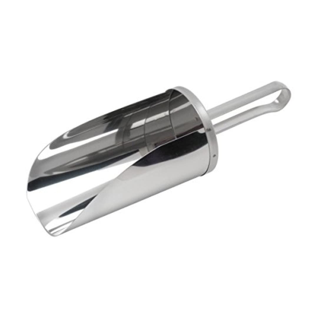 Genware 19015 Stainless Steel Flour Scoop, 0.4L Capacity, 6 inches Length