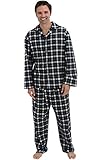 Del Rossa Men's Flannel Pajama Set, Long Cotton Pjs