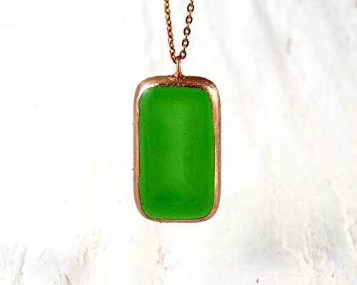 Copper-Framed Recycled Jägermeister Bottle Pendant