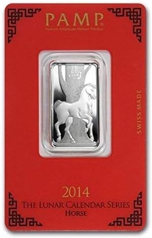 2014 Year of The Horse PAMP Suisse 10-Gram-Silver Bar