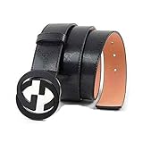 Man's Fashion GG Leather Alloy Buckle Belt (32