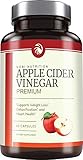 Premium Apple Cider Vinegar Pills - Natural Weight Loss & Detox Cleanse - Appetite Suppressant & Bloating Relief - Thermogenic Supplement for Women and Men, Non-GMO Capsules