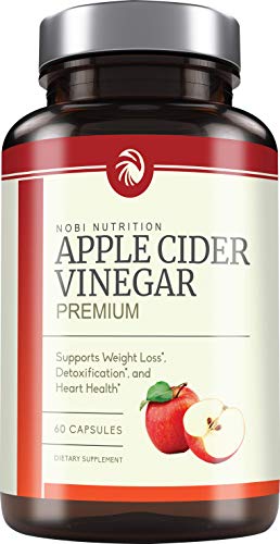 Premium Apple Cider Vinegar Pills - Natural Weight Loss & Detox Cleanse - Appetite Suppressant & Bloating Relief - Thermogenic Supplement for Women and Men, Non-GMO Capsules
