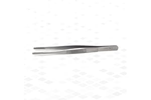 Multi Purpose Dressing Tweezer Tissue Thumb Forceps Blunt Serrated Tip Stainless Steel Dissecting Instrument (4.5 Inches Chro