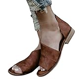 JeanewPole1 Womens Casual Slip On D'orsay Flats Peep Toe Cutout Asymmetrical Sandals Shoes Loafers