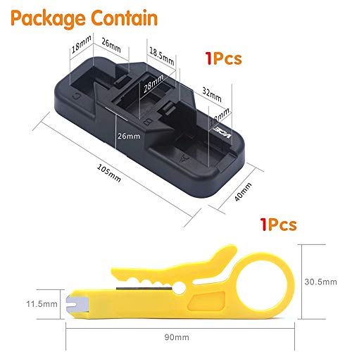 VCE Combo Keystone Punch Down Stand And Mini Wire Stripper Cutter For 90/180 Degree RJ45 Cat5