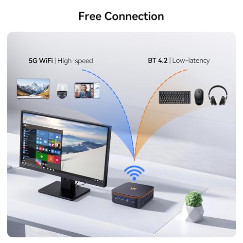 Huidun 【3 Years Guarantee】 H50 Mini PC Win 11 Pro, AMD Ryzen, 16GB DDR4 512GB M.2 SSD Computer, Dual 4K Display (HDMI/DP), Double WiFi/USB 3.2 Mini Desktop Computer for Home Office Business
