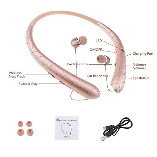 6 Bluetooth+Retractable+Headphones+Wireless+Earphones